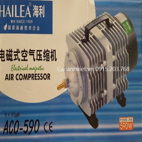 Máy sủi oxy Hailea ACO-590 (590W) 220v 26 Vòi Chia – Công suất lớn cho hồ cá & thủy sản