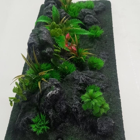 [BACKGROUND 3D] Phông Nền 3D Giả Núi Đá, Giả Cây Trang Trí Cho Hồ Cá Cảnh SIZE 47X23CM