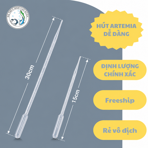 Ống Pipet Nhựa Dẻo | Ống Hút Artemia – Định Lượng Phân Thuốc Cá, Chất Bẩn