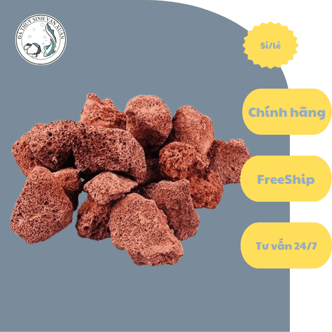 Đá Nham Thạch Đỏ Vật Liệu Lọc Hồ Cá, Trang Trí [10kg]