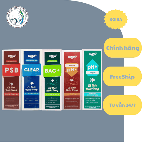 Bộ Sản Phẩm Vi Sinh KOIKA BAC+ Clear PSB Tăng giảm PH cho cá cảnh