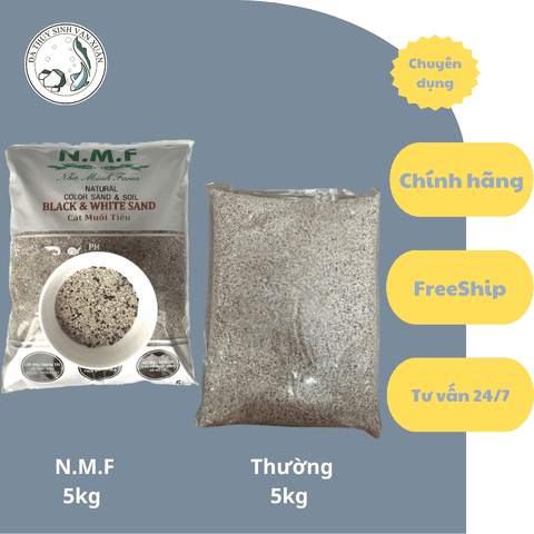 Cát Muối Tiêu Trải Nền Thủy Sinh Loại Thường & Loại Cao Cấp N.M.F 5kg