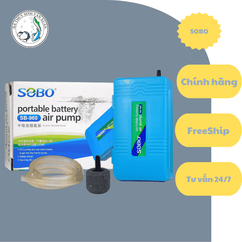 Máy sủi oxy chạy pin Sobo SB-960 1 vòi
