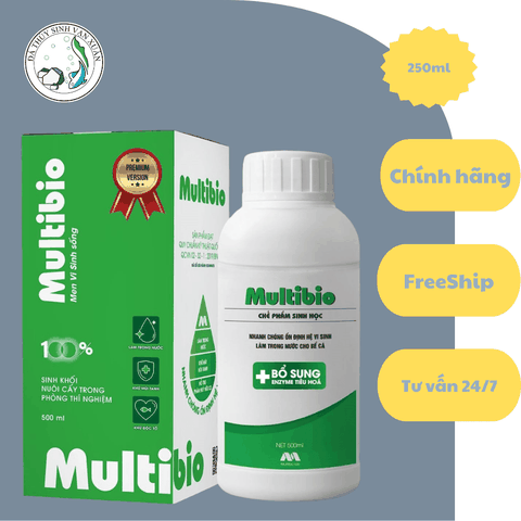 Vi Sinh Multibio Plus - Bản Nâng Cấp Đặc Biệt - Bổ Sung Thêm Men Tiêu Hóa Cho Cá Cảnh 250ML