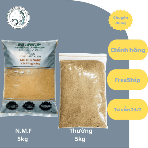 Cát Nắng Vàng Trải Nền Trang Trí Bể Cá, Bể Thủy Sinh, Biotop  [5kg]