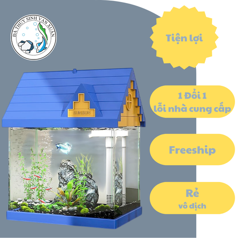 Bộ Hồ Cá Mini TF-250 Tích hợp đèn, bơm, kính cao cấp