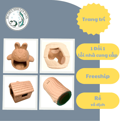 Đồ Gốm Trang Trí Thủy Sinh, Hang Trú Ẩn Cá Tôm
