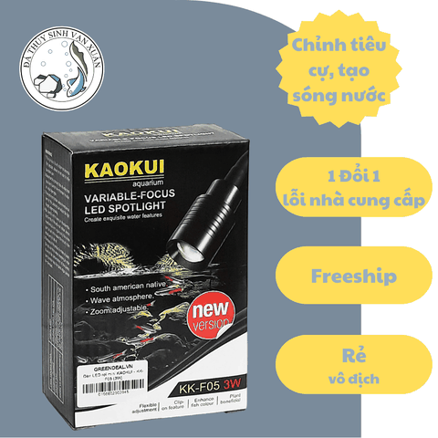 Đèn Led Rọi Kaokui KK-F05 3W Mini Điều Chỉnh Tiêu Cự Spotlight, Hiệu Ứng Sóng Nước