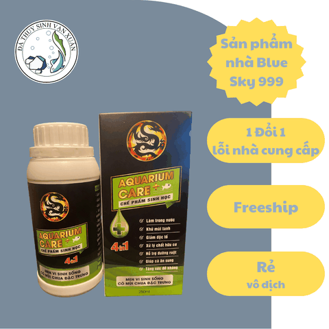 Men Vi Sinh Aquarium Care Làm Trong Nước, Khử Độc Nước Bể Cá 250ml