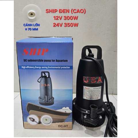 Máy Bơm Ship Đen USA 12V - 200W; 24V - 240W | 12V - 300W; 24V - 350W