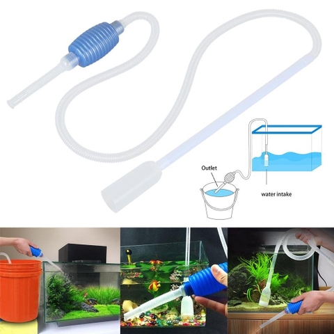 Bơm Hút Thay Nước Bể Cá Tiện Lợi [Có khóa | Có khóa loại cao cấp]