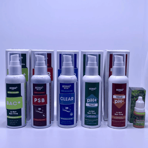 Bộ Sản Phẩm Vi Sinh KOIKA BAC+ Clear PSB Tăng giảm PH cho cá cảnh
