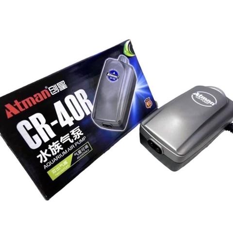 Máy sủi oxy Atman CR 10, CR 40 Chống Ồn [TẶNG KÈM DÂY VÀ ĐÁ SỦI]