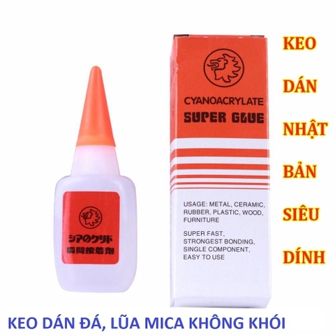 Keo Dán 502 Cyanoacrylate không tạo khói dán đá thủy sinh ( Tên dân dụng: Keo Dán Mica , Keo Dính Sư Tử Cam )