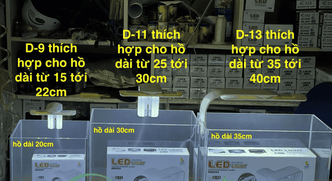 Đèn Led Kẹp Thành Bể Cá Jeneca D-9S, D-11S, D-13S
