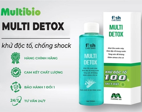 MULTI DETOX chai 100 200ML khử độc tố nước nuôi cá cảnh nhanh chóng an toàn