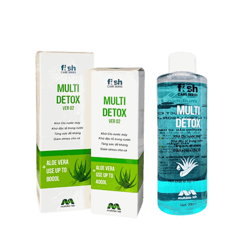 MULTI DETOX chai 100 200ML khử độc tố nước nuôi cá cảnh nhanh chóng an toàn