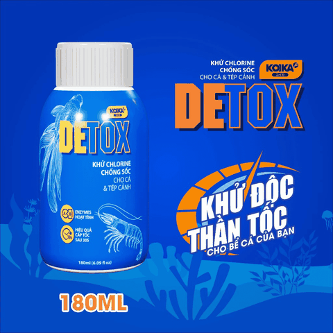 KOIKA DETOX | Dung Dịch khử Clo, Khử Kim Loại Nặng, Giảm Stress, Chống Sốc Chuyên Cho Cá Tép cảnh