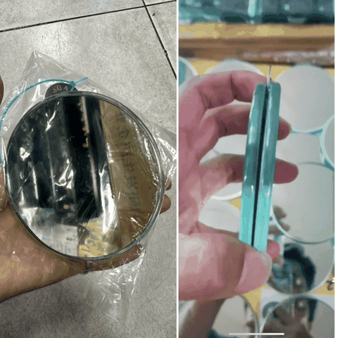 Kinh Gương Kè Cá Tròn 2 Mặt Gương Có Dây Treo Giúp Cá Bung Sung