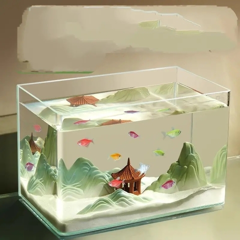 [FREESHIP HCM] Bể Cá Đúc Uốn Cong Hai Cạnh Mặt Trước SIZE 50cm