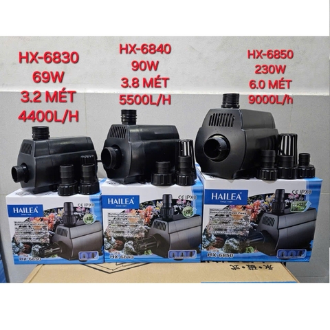 Bơm Nước Hồ Cá Hailea Bền Bỉ Hiệu Suất Vượt Trội Model HX-6830 / HX-6850