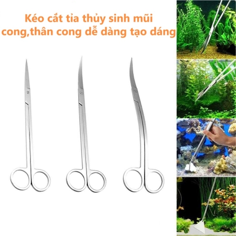 Kéo, Nhíp Cắt Tỉa Cắm Cây Thủy Sinh Jeneca Inox Chống Gỉ Chuyên Cho Thủy Sinh