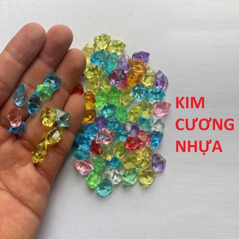 Sỏi Thủy Tinh Tròn Dẹp Đủ Màu Trang Trí Thủy Sinh Hồ Cá Tiểu Cảnh Chậu Cây [320g]