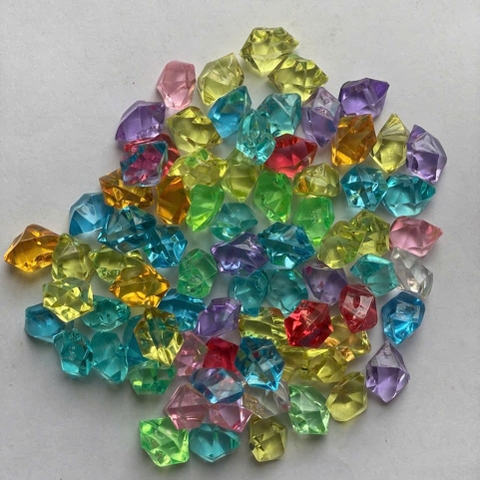 Sỏi Thủy Tinh Tròn Dẹp Đủ Màu Trang Trí Thủy Sinh Hồ Cá Tiểu Cảnh Chậu Cây [320g]