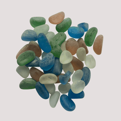 Sỏi Thủy Tinh Tròn Dẹp Đủ Màu Trang Trí Thủy Sinh Hồ Cá Tiểu Cảnh Chậu Cây [320g]