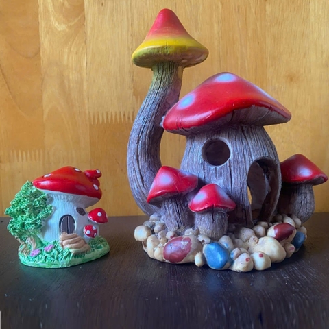 Ngôi Nhà Nấm Trang Trang Trí Bể Cá Thủy Sinh Tiểu Cảnh