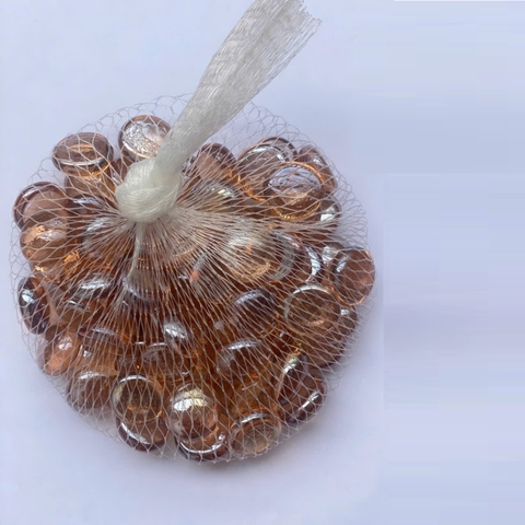 Sỏi Thủy Tinh Tròn Dẹp Đủ Màu Trang Trí Thủy Sinh Hồ Cá Tiểu Cảnh Chậu Cây [320g]