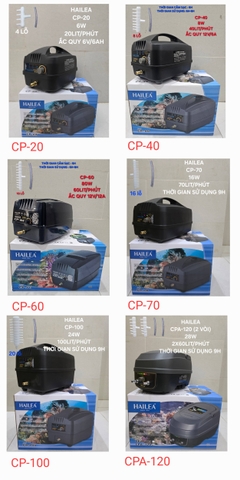 Máy Thổi Khí OXY Tích Điện Cho Hồ KOI, Hồ Cá Cảnh HAILEA CP-60, CP-120