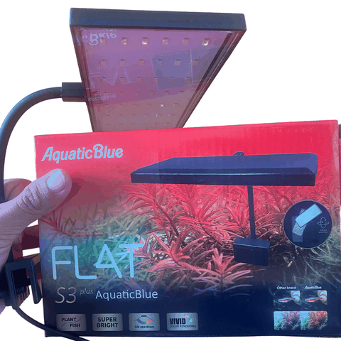 Đèn Led Kẹp Đỏ Cá Không Đỏ Nước FLAT S3 Plus AquaticBlue – Đèn Mini Cho Hồ Cá 15–40cm