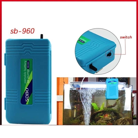 Máy sủi oxy chạy pin Sobo SB-960 1 vòi