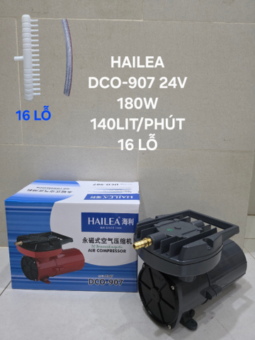 Máy Thổi Khí Sử Dụng Bình Ắc Quy Công Suất Lớn 180w Hailea DCO 907[TẶNG ĐÁ SỦI, DÂY OXY]