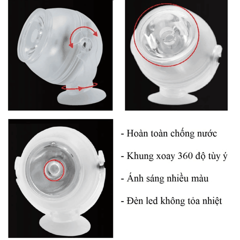 Led Mini Lamp SD-02 Jeneca Nhiều Màu Rọi Sáng Trang Trí Trong Bể Cá