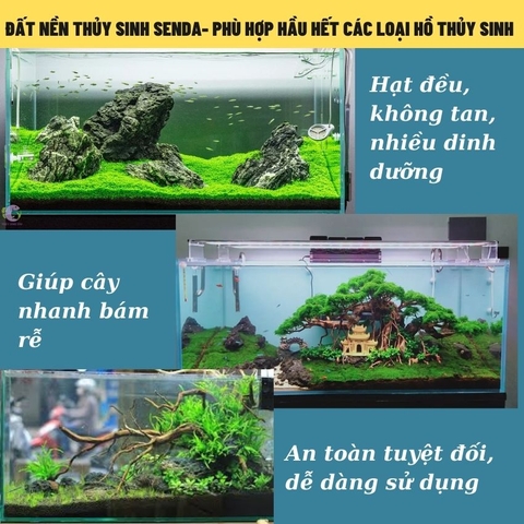 Phân Nền SENDA Cho Hồ Thủy Sinh 2KG