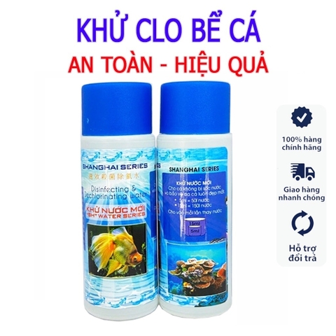 Thuốc Khử Clo SHANGHAI | Thuốc Khử Nước Mới Cho Nước Máy Nuôi Cá Cảnh, Thủy Sinh, Cá Koi