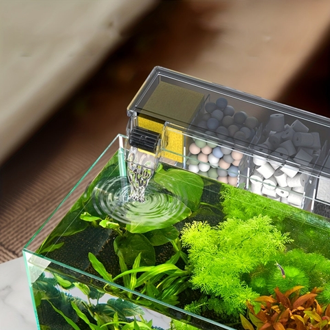 Lọc tràn SOBO AQ-15H / AQ-16H / AQ-17H / AQ-18H Tích Hợp Bơm, Vật Liệu Lọc, Nắp Chống Muỗi