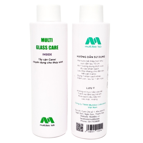 Tẩy cặn canxi - Vệ sinh hồ cá cùng lọ xịt Muti Glasscare Inside 60mL