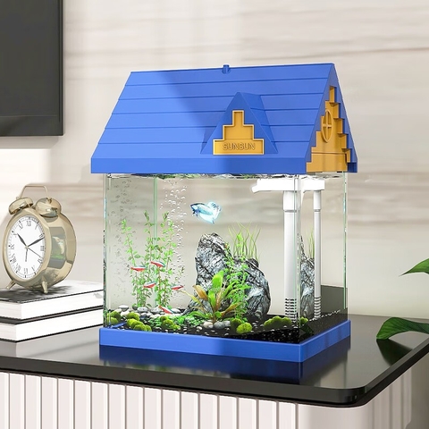 Bộ Hồ Cá Mini TF-250 Tích hợp đèn, bơm, kính cao cấp