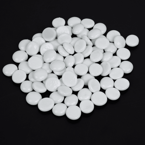 Sỏi Thủy Tinh Tròn Dẹp Đủ Màu Trang Trí Thủy Sinh Hồ Cá Tiểu Cảnh Chậu Cây [320g]