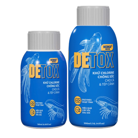 KOIKA DETOX | Dung Dịch khử Clo, Khử Kim Loại Nặng, Giảm Stress, Chống Sốc Chuyên Cho Cá Tép cảnh