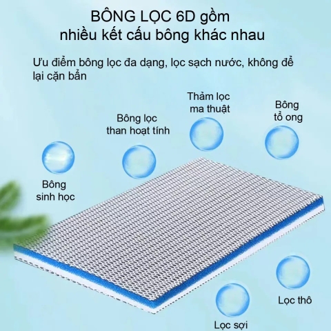 Bông Lọc 6D Thế Hệ Mới Bông Lọc Bể Cá, Hồ Cá