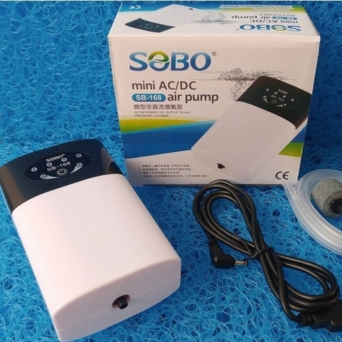 MÁY SỦI OXY TÍCH ĐIỆN SOBO 168 / 268 SIÊU ÊM – GIẢI PHÁP DỰ PHÒNG OXY CHO HỒ CÁ