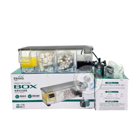 LỌC TRÀN EBANG EB 150, 160, 170 – NHỎ GỌN, DỄ DÙNG, KÈM VẬT LIỆU LỌC  – GIẢI PHÁP LỌC NƯỚC CHO HỒ CÁ