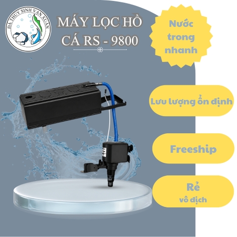 Máy Lọc Hồ Cá RS9800 35W – Lọc Thác 3in1 Tạo Oxy, Bơm Nước 2300L/H Cho Hồ Thủy Sinh Cá Cảnh