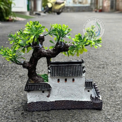 Tiểu Cảnh Nhà Cổ Bên Suối – Decor Hồ Cá Thủy Sinh Cao Cấp