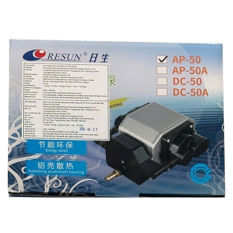 Máy Sủi Oxy Resun AP-20 / AP-30 / AP-50 Sục Khí Hồ Cá, Hồ Thủy Sinh, Nuôi Cá Tôm Tép