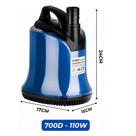 BƠM CHÌM SOBO WP-600D/ WP-700D CHO HỒ CÁ CẢNH, HỒ KOI, HỒ THỦY SINH